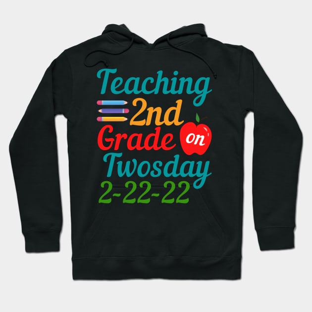 Teaching 2nd Grade on Twosday Hoodie by MalibuSun